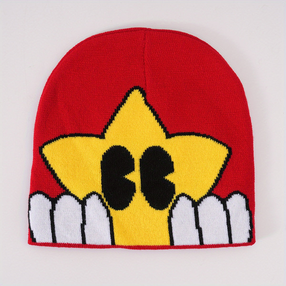 Cartoon Star Jacquard Beanie Candy Lightweight Knitted Skull Cap Unisex