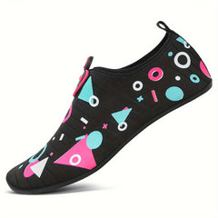 Geometric Pattern Water Shoes Quick Dry for Swim Yoga Exercise