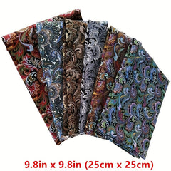 6 Pcs 100% Cotton Cashew Flower Printed Fabric DIY Clothing Mask Material