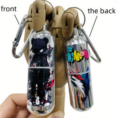 Bear Aluminum Keychain Keyring Waterproof Pill Storage Box