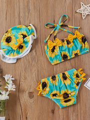 Baby Girls Sunflower Bikini Tankini Swimsuit Set
