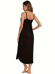 V Neck Spaghetti Strap Sleep Dress Women's Sleepwear