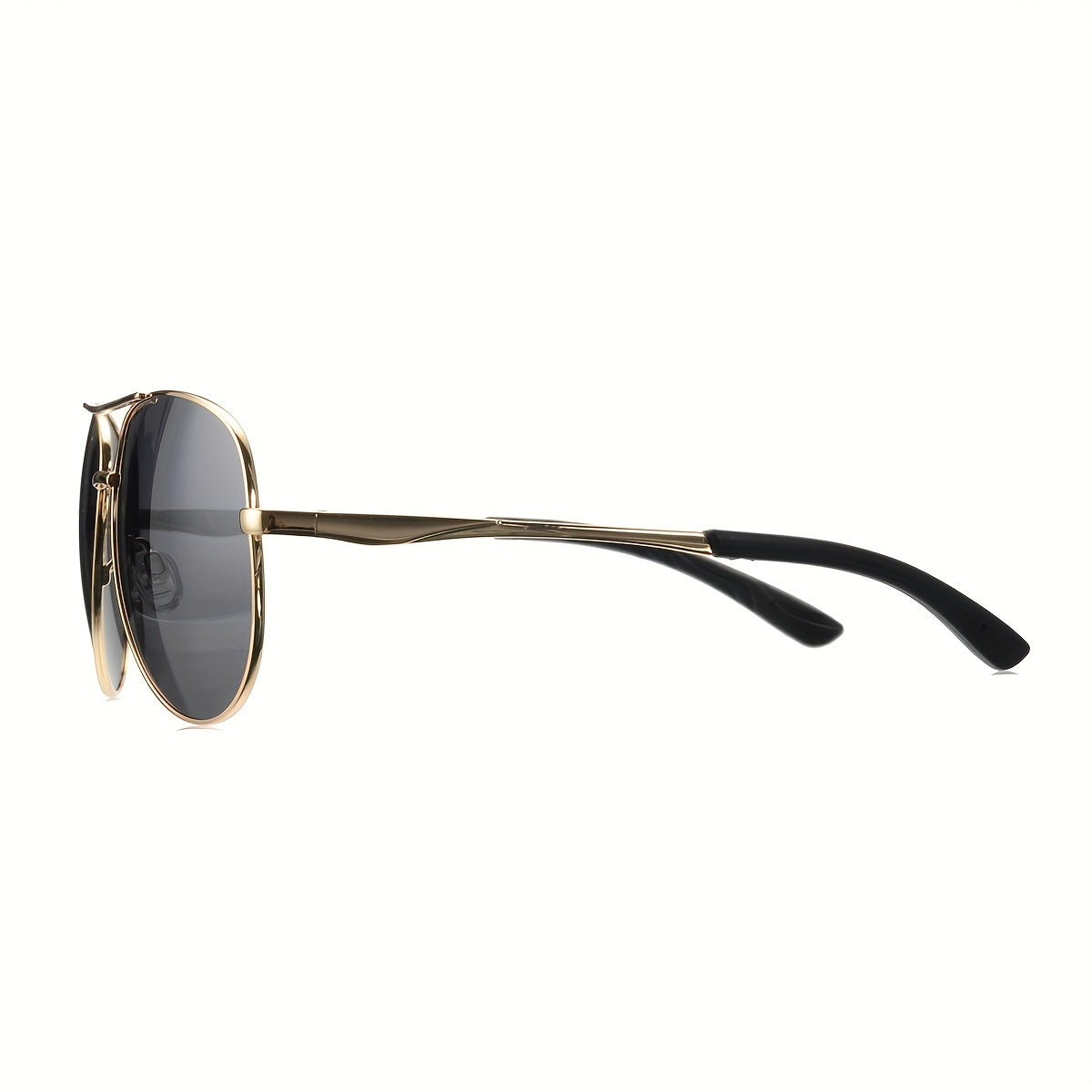 OUWEN Aviator Sunglasses Golden Frame Gray Lens UV Protection