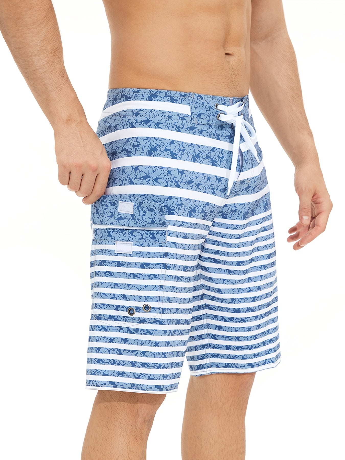 Pattern Print Men's Swim Trunks Quick Dry Beach Shorts