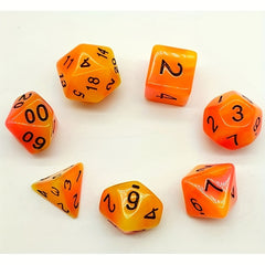 Faceted Luminous Resin Dice Set for Party Game Night