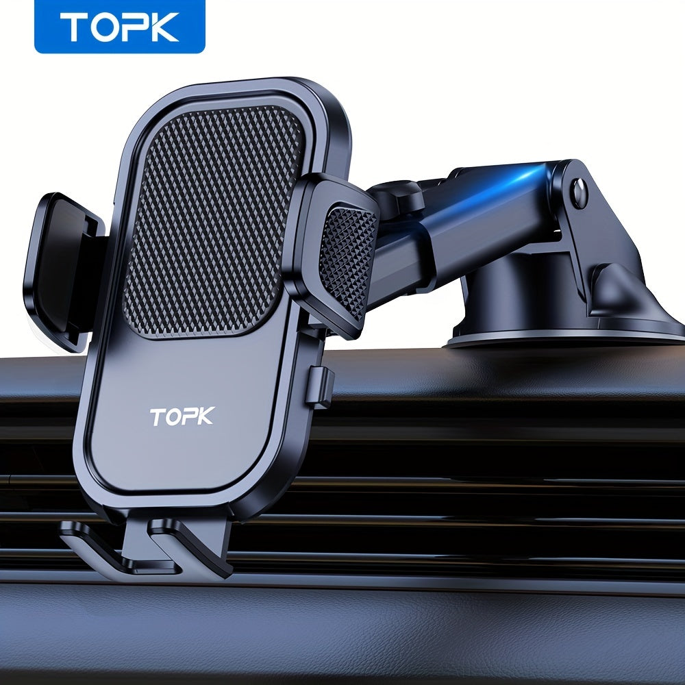 Car Phone Stand Holder TOPK Upgraded Windshield Dashboard Mount