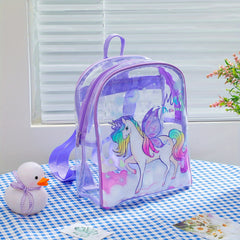 Unicorn PVC Transparent Backpack for Kids