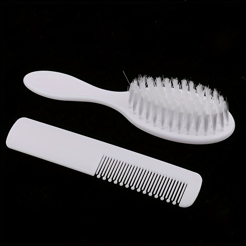 2pcs Newborn Baby Kids Head Hair Care Set Grooming Soft Comb Hair Brush Kit
