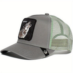 Wolf Patch Trucker Hat Anime Embroidery Dad Cap