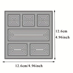 Frame Block Rectangle Metal Cutting Dies Scrapbook Die For Card Making DIY