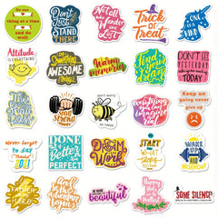 50pcs Inspirational Phrase Series Stickers for Phone Laptop Helmet Skateboard