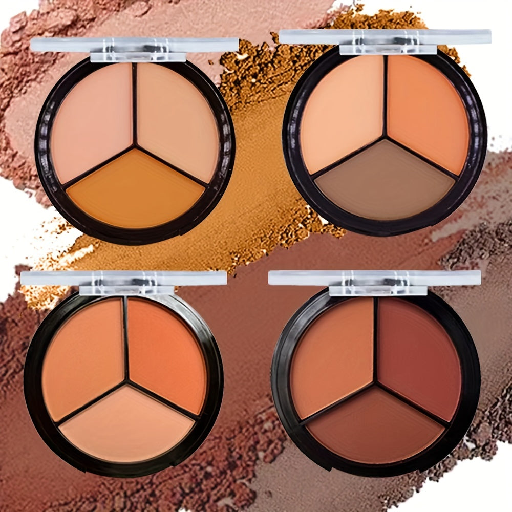 3 Colors Eyeshadow Palette Brown And Golden Matte Finish Makeup Palette