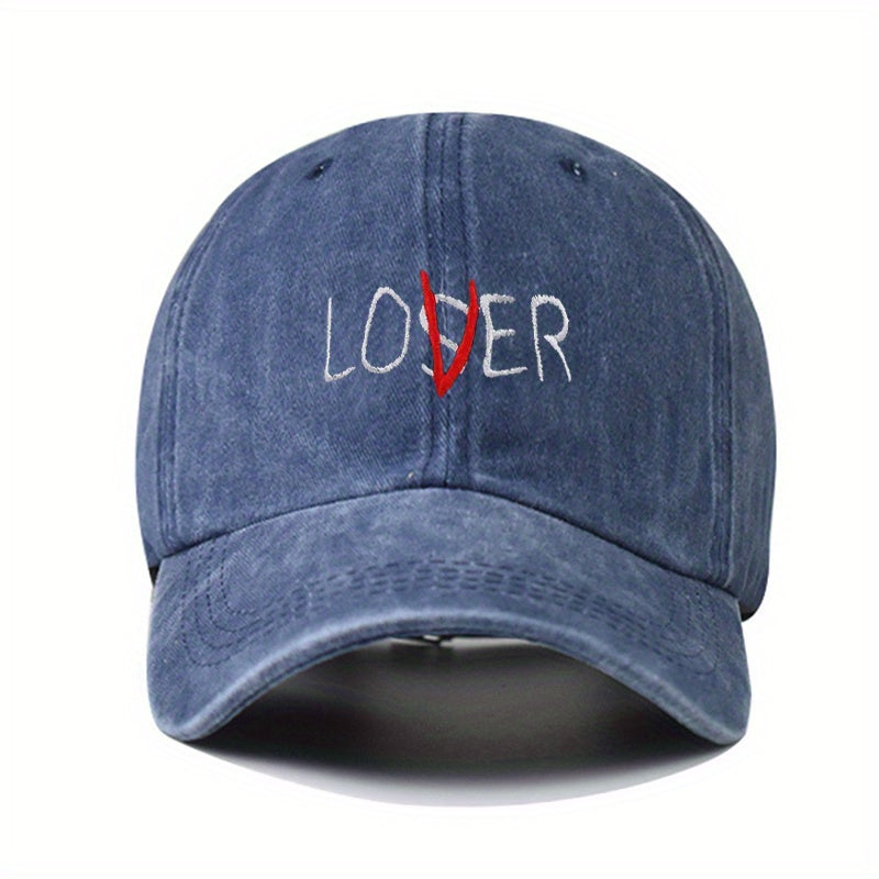 LOSER Embroidery Casual Baseball Cap Candy Washed Distressed Outdoor Sun Hat
