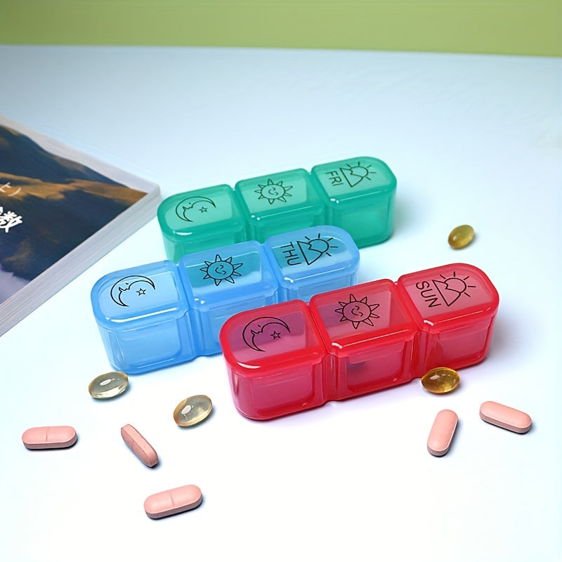 3 Times Weekly Pill Box Portable Medicine Storage Travel Case Organizer