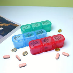 3 Times Weekly Pill Box Portable Medicine Storage Travel Case Organizer
