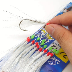 Stainless Steel 10 Skewer Hooks Bionic Squid Chatterbait Hooks
