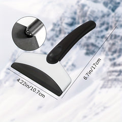 Car Stainless Steel Snow Shovel Window Scraper Snow Cleaning Brush Winter Tool