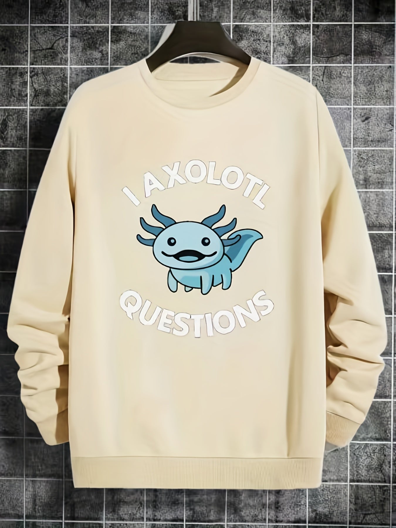 Kid's AXOLOTL Print Sweatshirt Crew Neck Long Sleeve Top