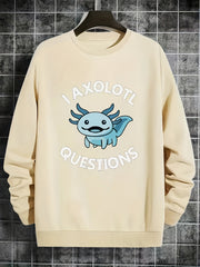 Kid's AXOLOTL Print Sweatshirt Crew Neck Long Sleeve Top