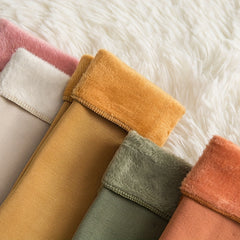5 Pairs Plush Lined Socks Comfy & Warm Mid Tube Women's Stockings