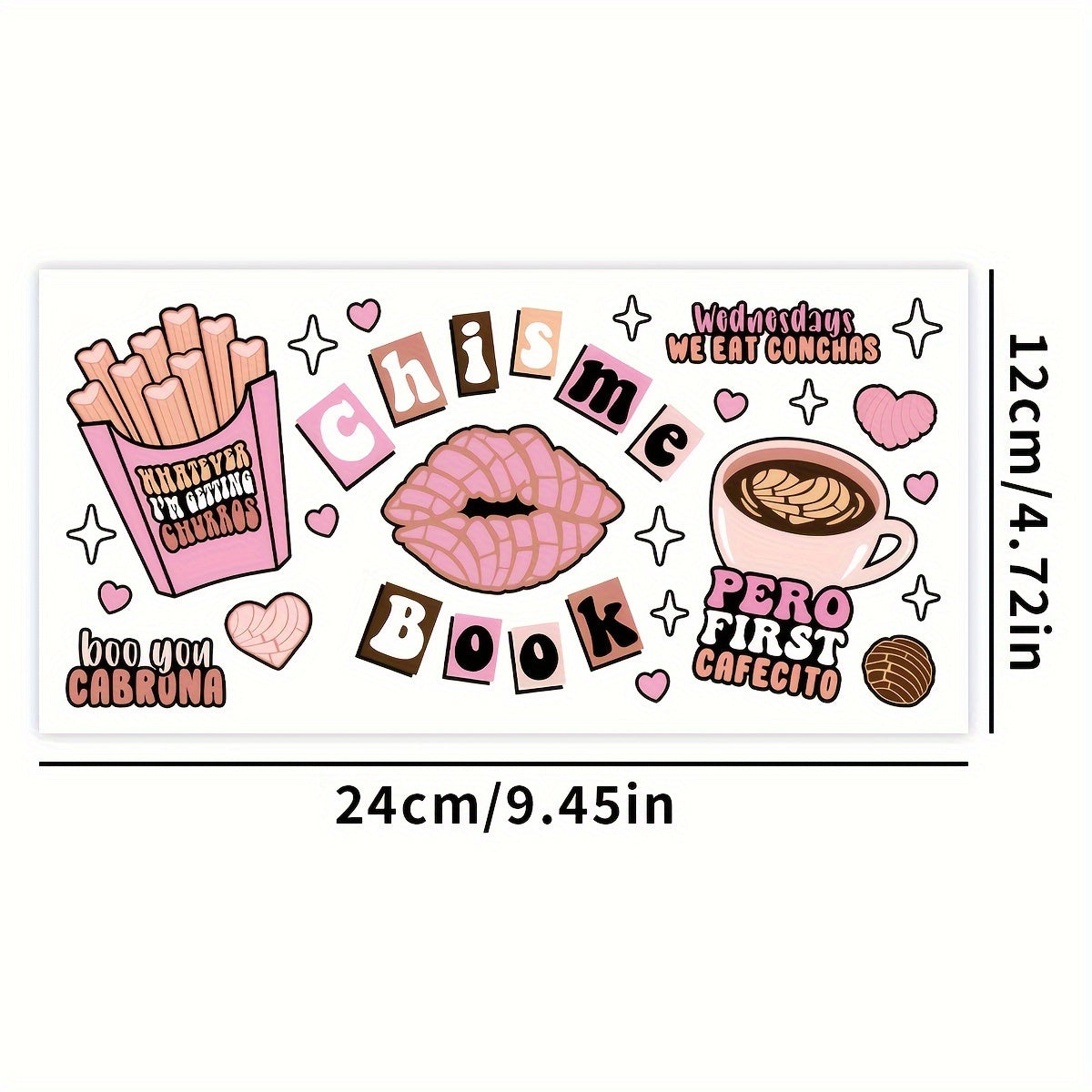 UV DTF Transfer Sticker 1 Sheet for DIY Waterproof Decal on 16OZ Tumbler