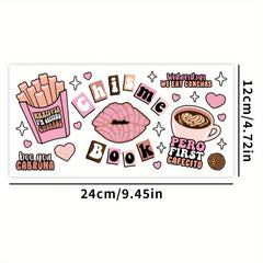 UV DTF Transfer Sticker 1 Sheet for DIY Waterproof Decal on 16OZ Tumbler
