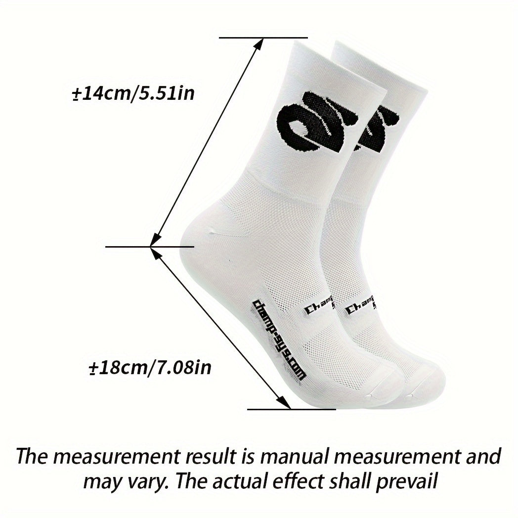 Men's 3-Pack Mid Crew Sport Socks Nylon Blend Breathable for Training