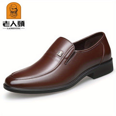 LAORENTOU Men's Leather Slip On Shoes Lightweight Non Slip Driving Shoes