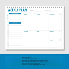 Double Coil Weekly Planner Schedule Efficiency Manual