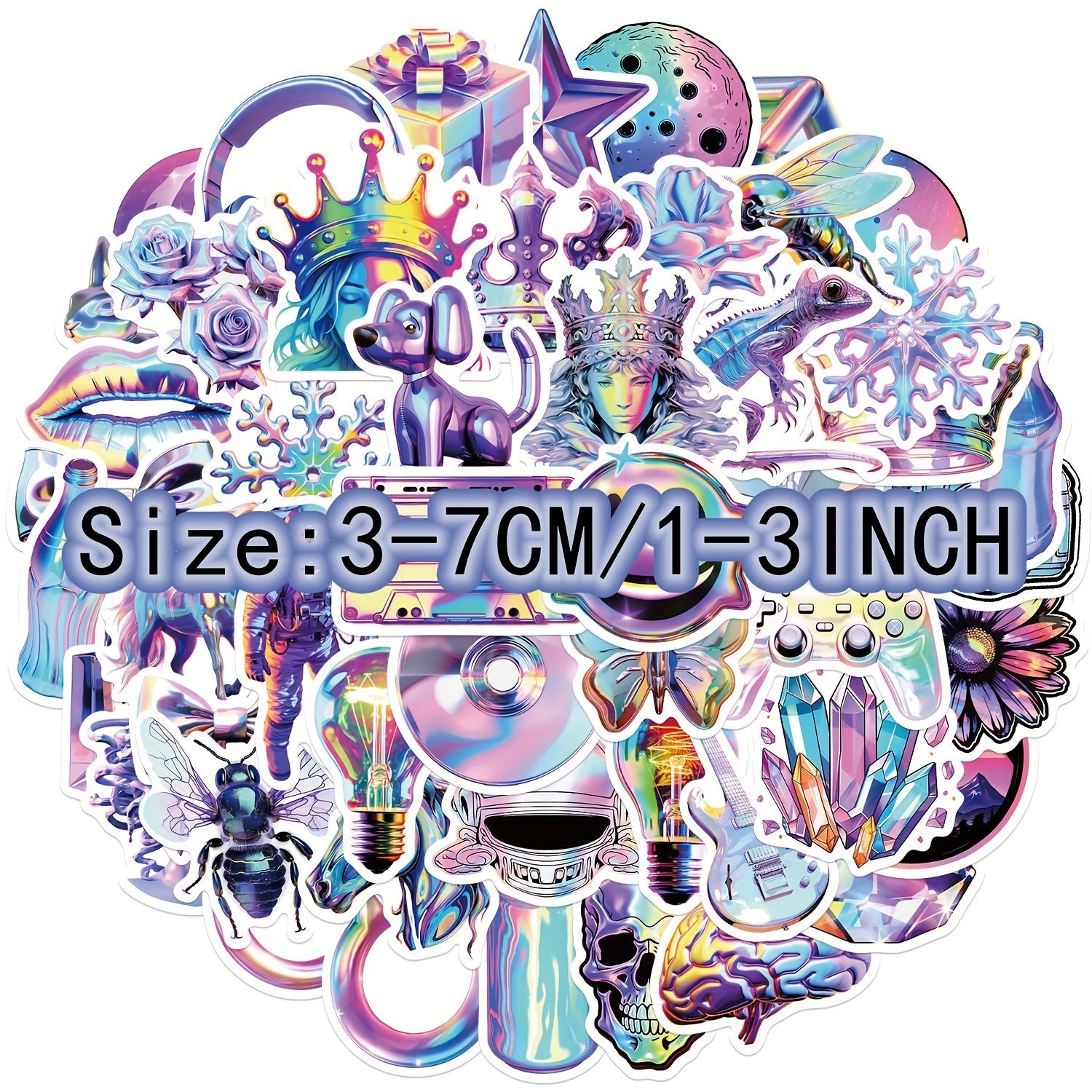 50pcs Vaporwave Psychedelic Graffiti Stickers for Laptop DIY Deco
