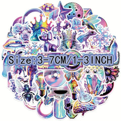 50pcs Vaporwave Psychedelic Graffiti Stickers for Laptop DIY Deco