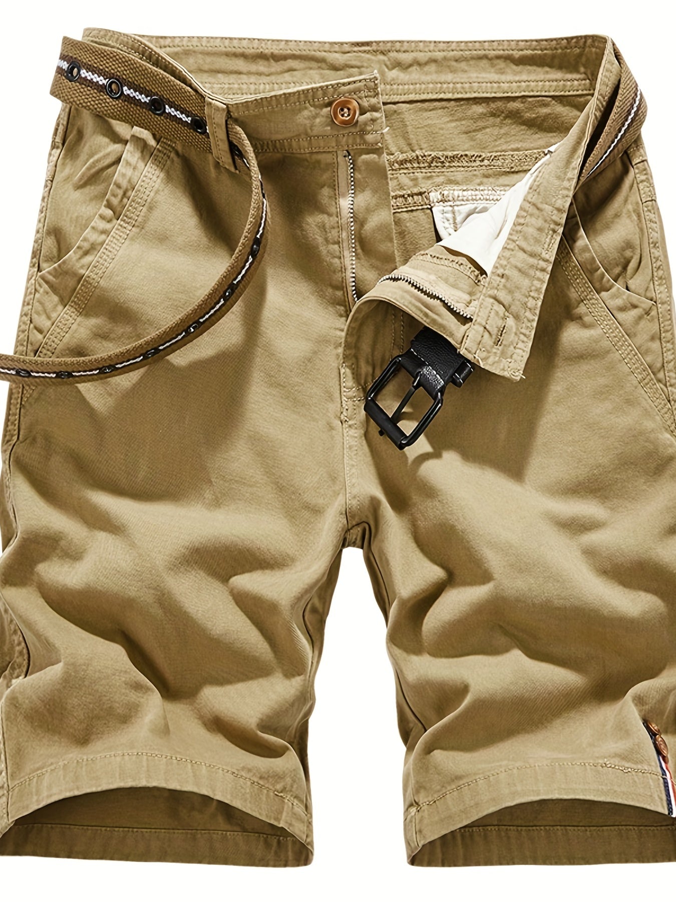 Men's Casual Cotton Cargo Shorts for Summer Outdoor