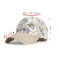 Flower Print Casual Baseball Lightweight Breathable Dad Hat