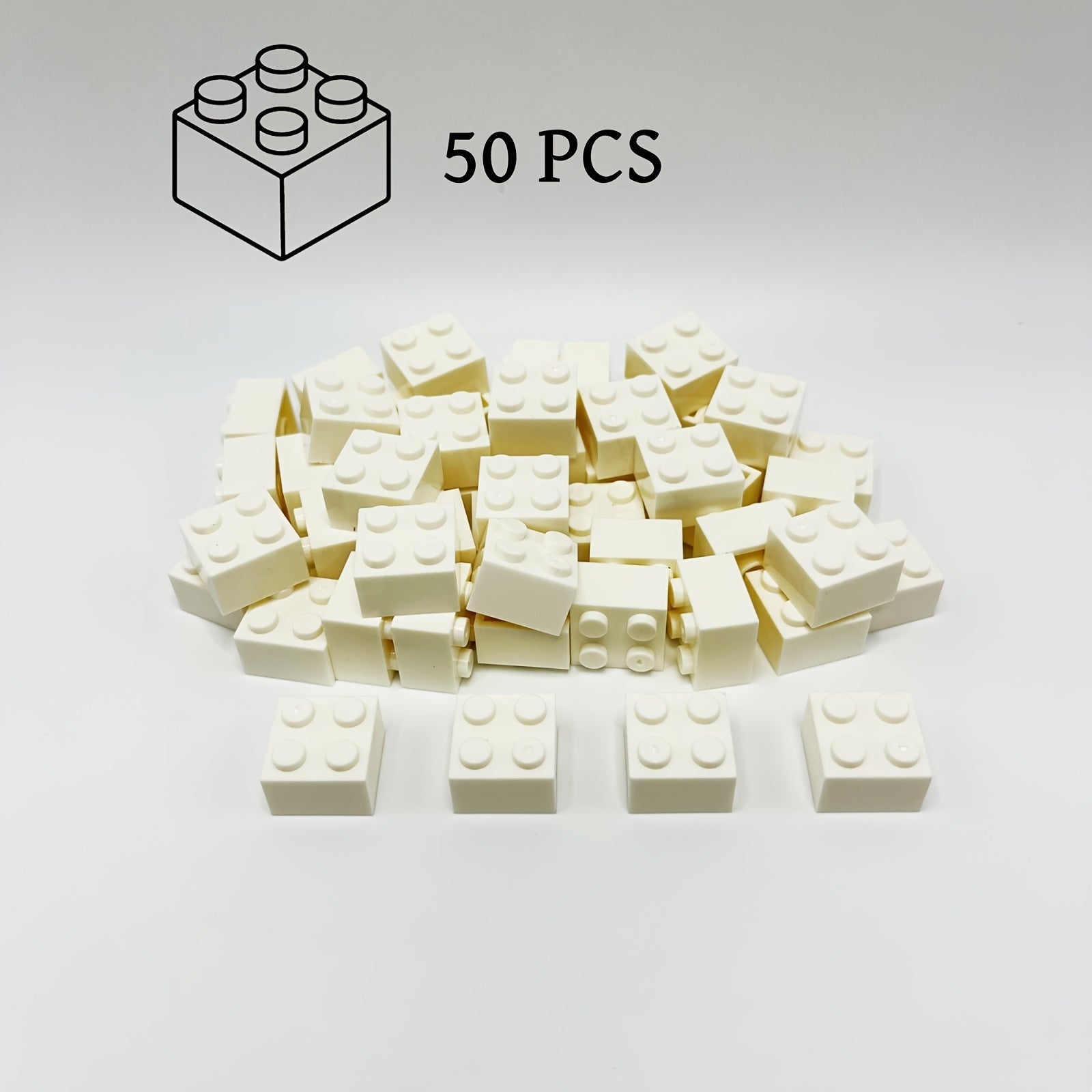 50pcs Building Blocks 2 X 2 Stud Hole Small Compatible with 3003 for Toys DIY
