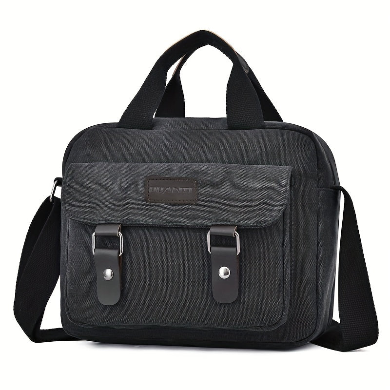 Men's Canvas Crossbody Messenger Bag Large Capacity