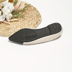 Women's Cap Toe Flats Soft Sole Slip On Shoes