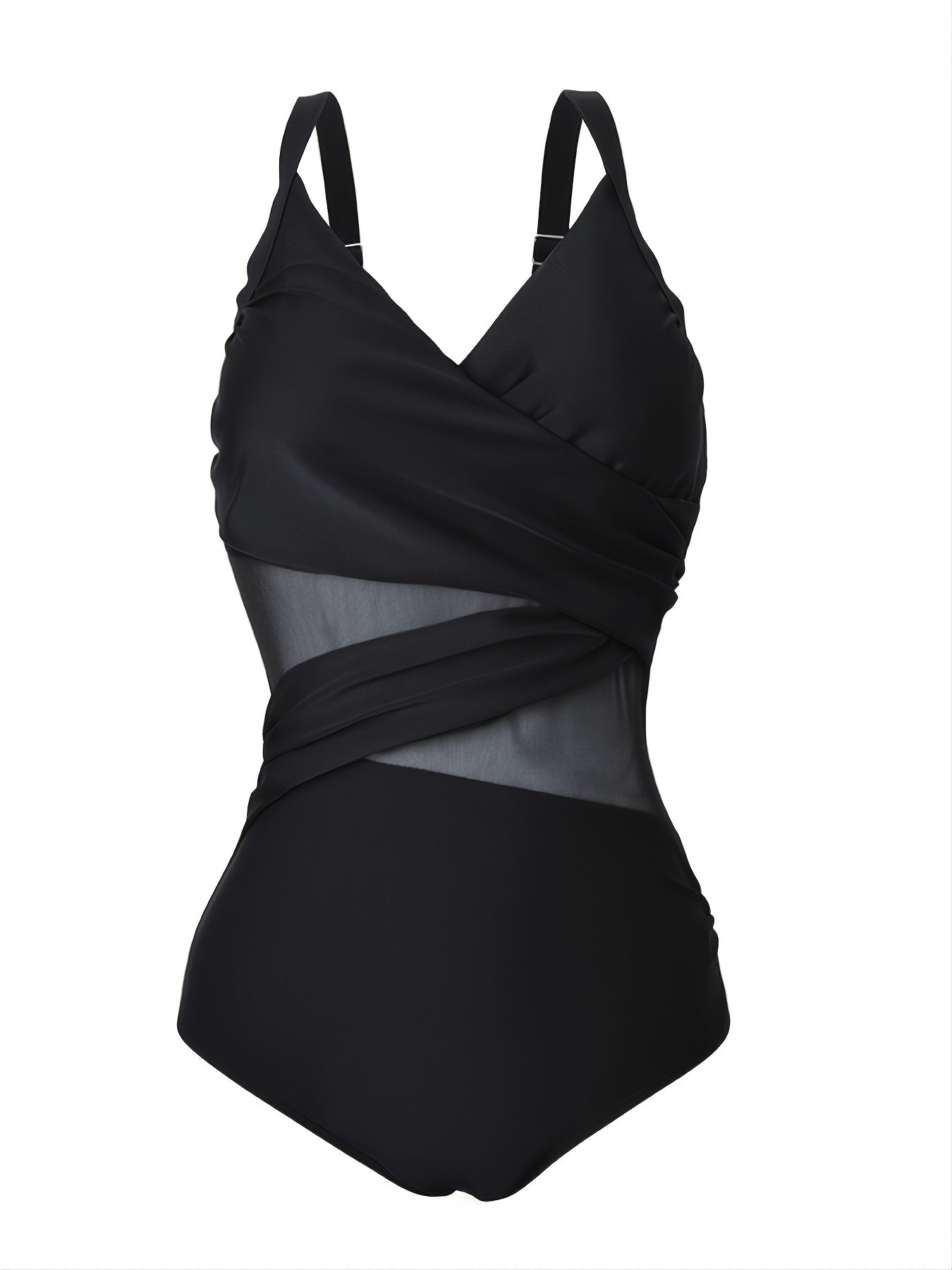 Mesh Criss Cross One Piece Swimsuit