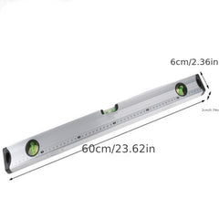 High Precision Magnetic Spirit Level Balance Horizontal Silver Ruler Bubbles