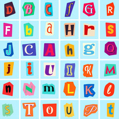 50pcs Alphabet Stickers Puzzle Educational DIY Cartoon English Letters Stickers