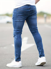 Men's Slim Fit Ripped Jeans - Casual Distressed Denim Pants