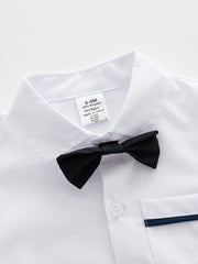 Baby Boys Gentleman Set Shirt Romper Suspender Pants Party