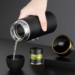 Digital Temp Display Water Bottle with Tea Infuser 316 Stainless Steel Insulated