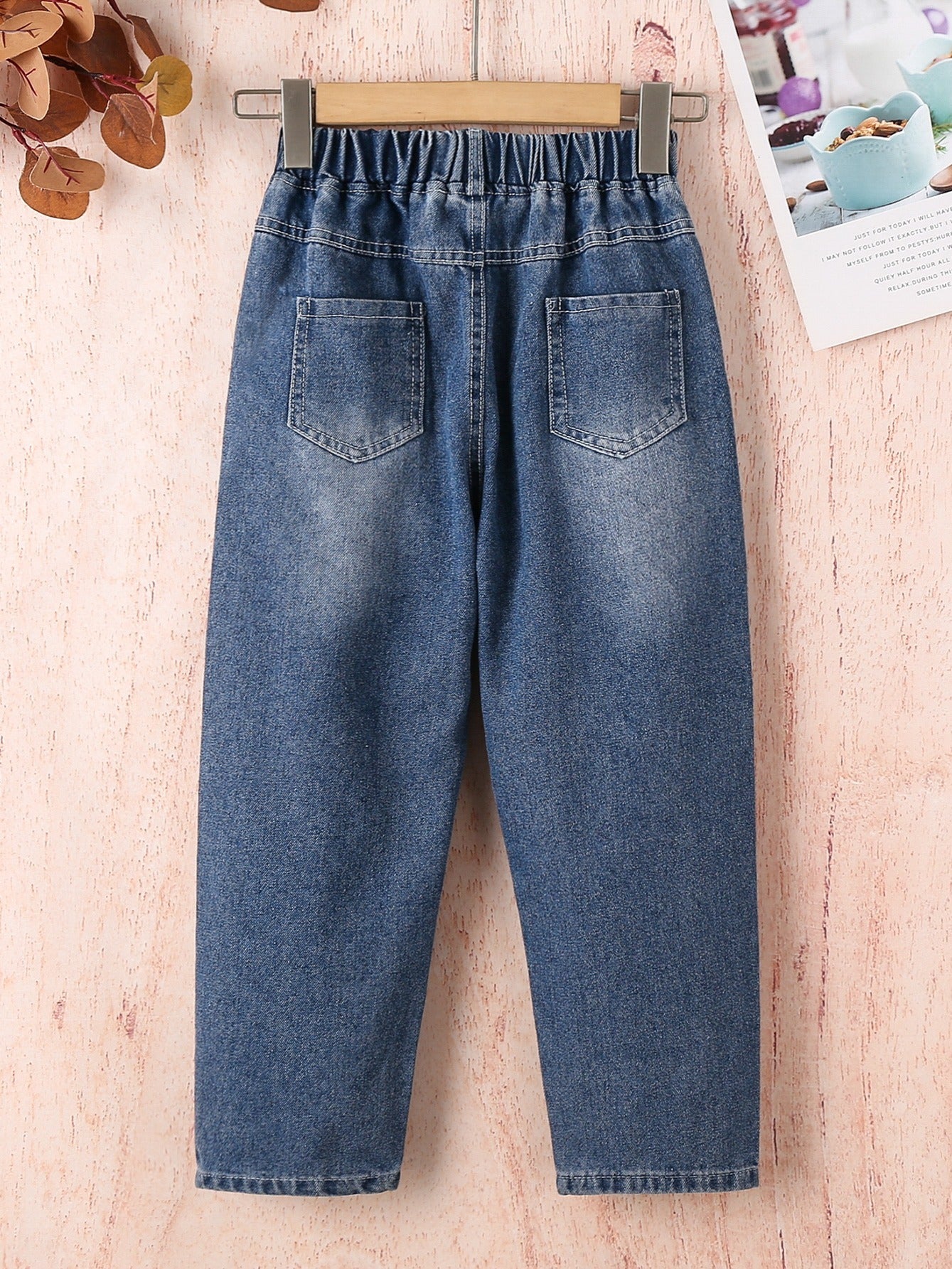 Girls Shredded Harem Jeans with Pocket