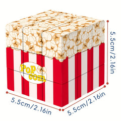 Popcorn Cube Creative Personality UV Printing 3D Building Block Toy