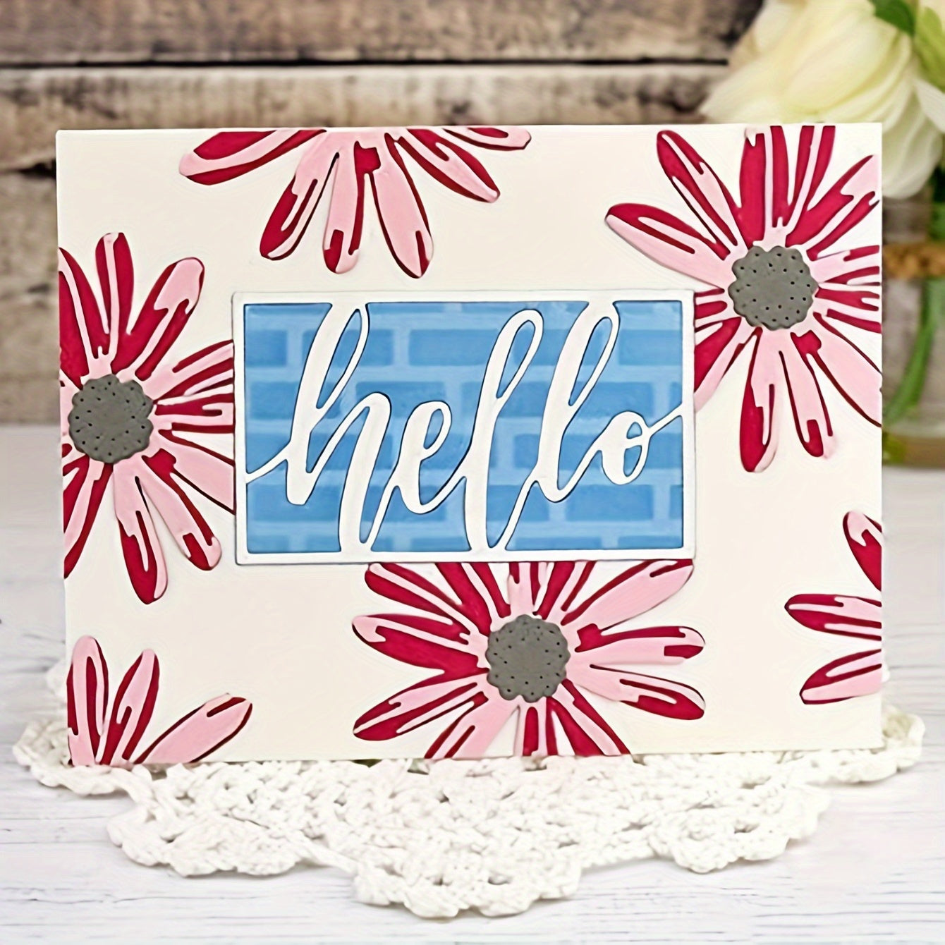 Little Daisy Envelope Greeting Card Frame Cutting Die