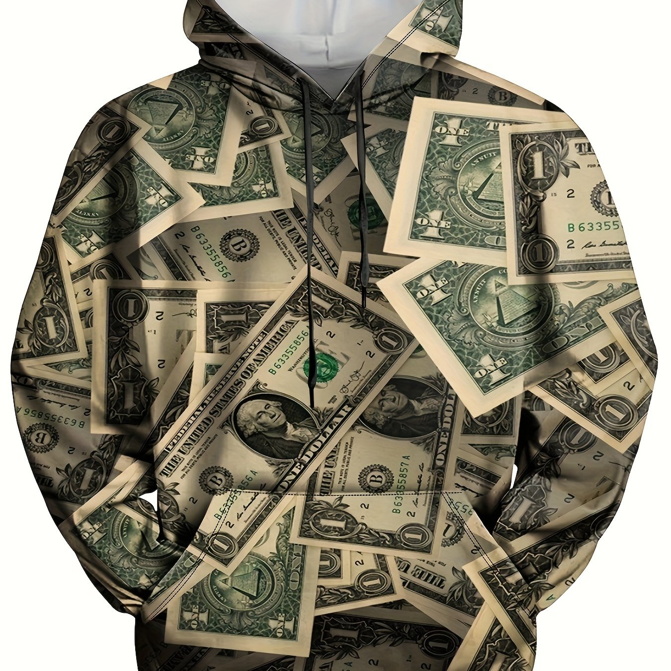3D Print Money Hoodie for Men