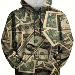 3D Print Money Hoodie for Men