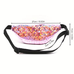 Women's Double Pocket Waist Bag with Adjustable Strap