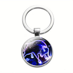 Classic Animal Twelve Constellation Keychain For Men Creative Friend Gift