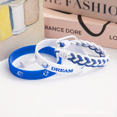 3 Pcs Sports Silicone Woven Bracelet Accessories